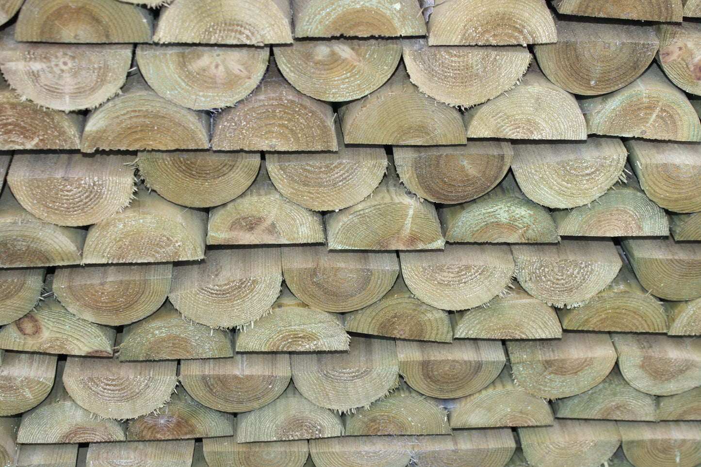 100mm Half Round Timber Rails