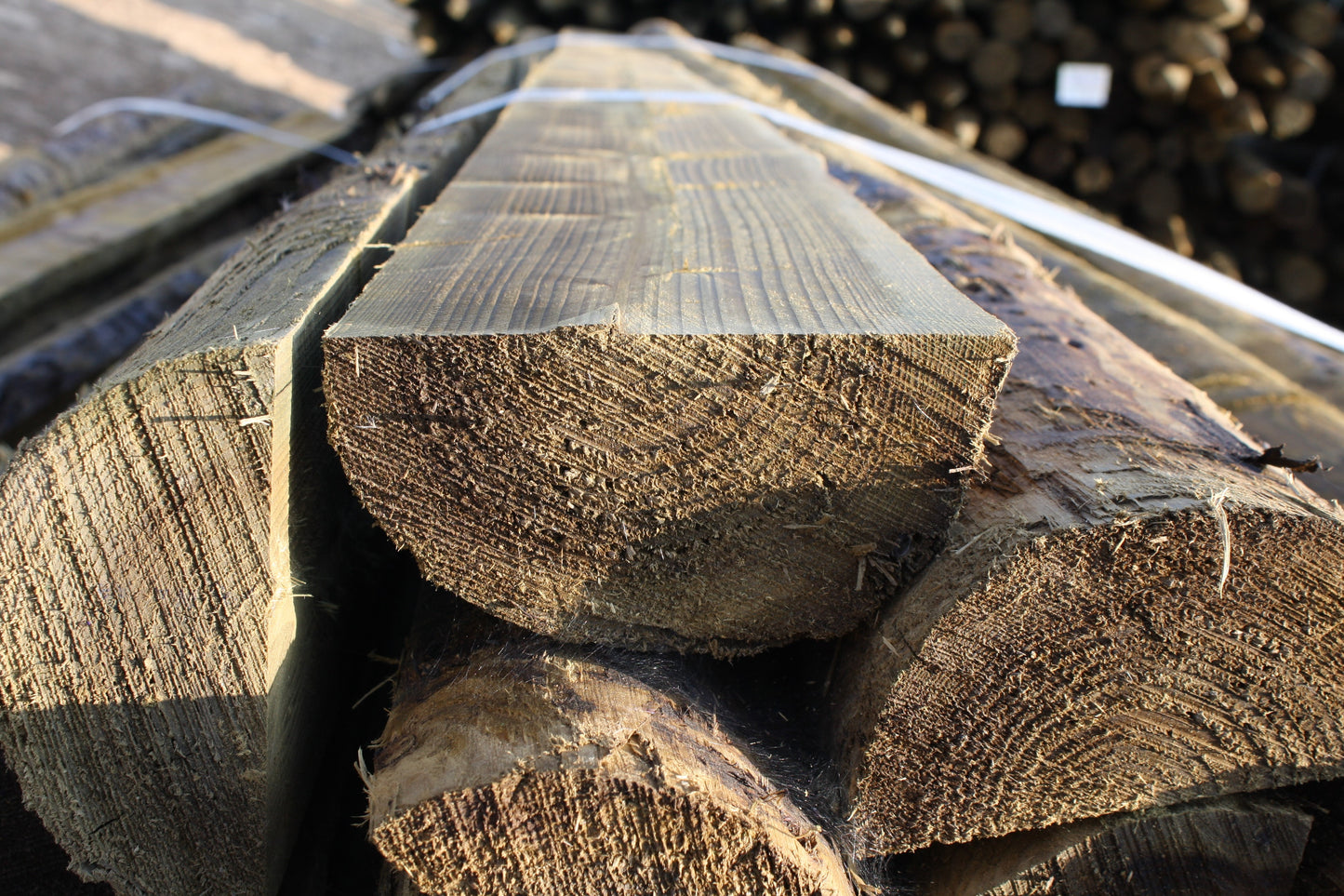 100mm Half Round Timber Rails