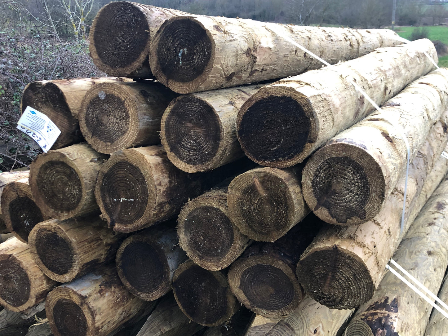 UC4 Peeled Round Gate Post