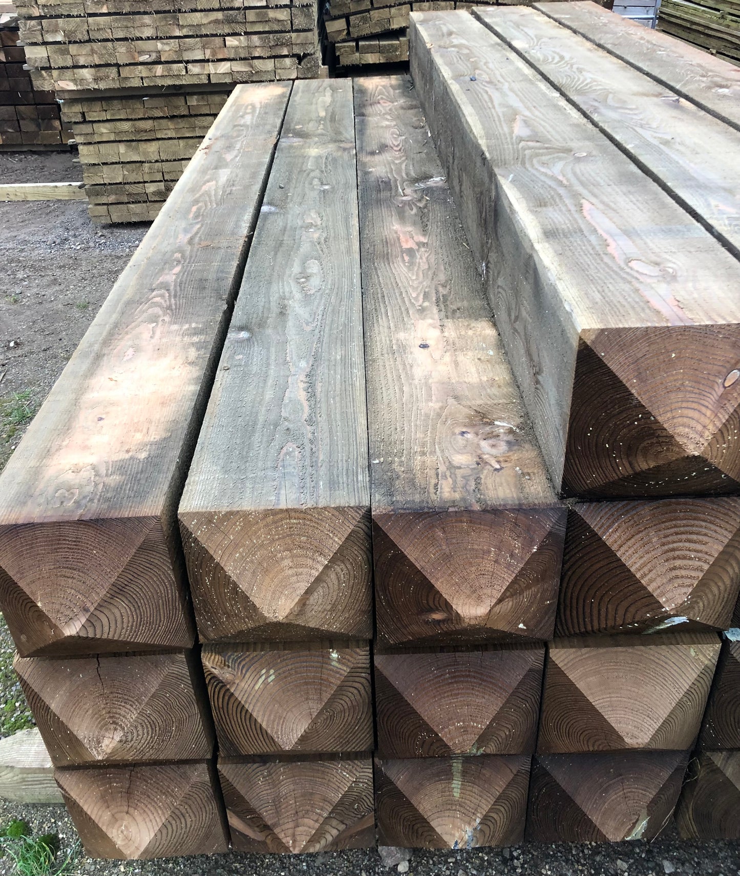 UC4 Square Sawn Timber Gate Post