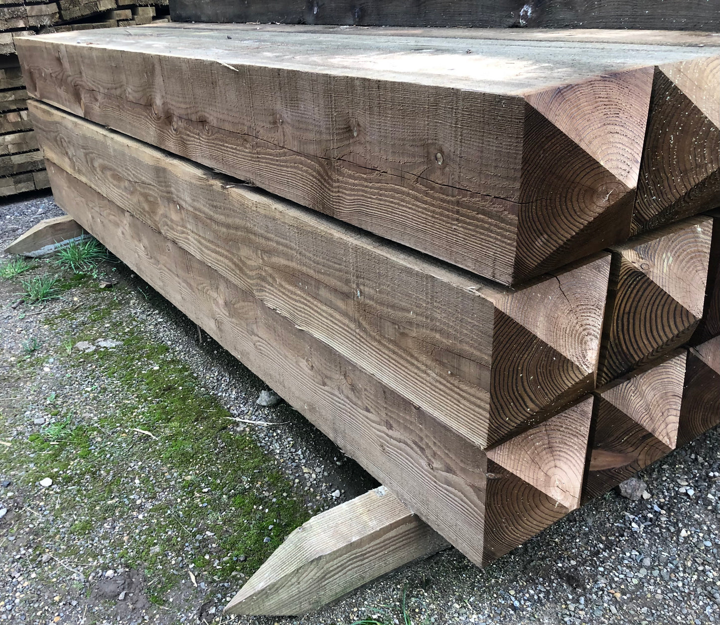 UC4 Square Sawn Timber Gate Post